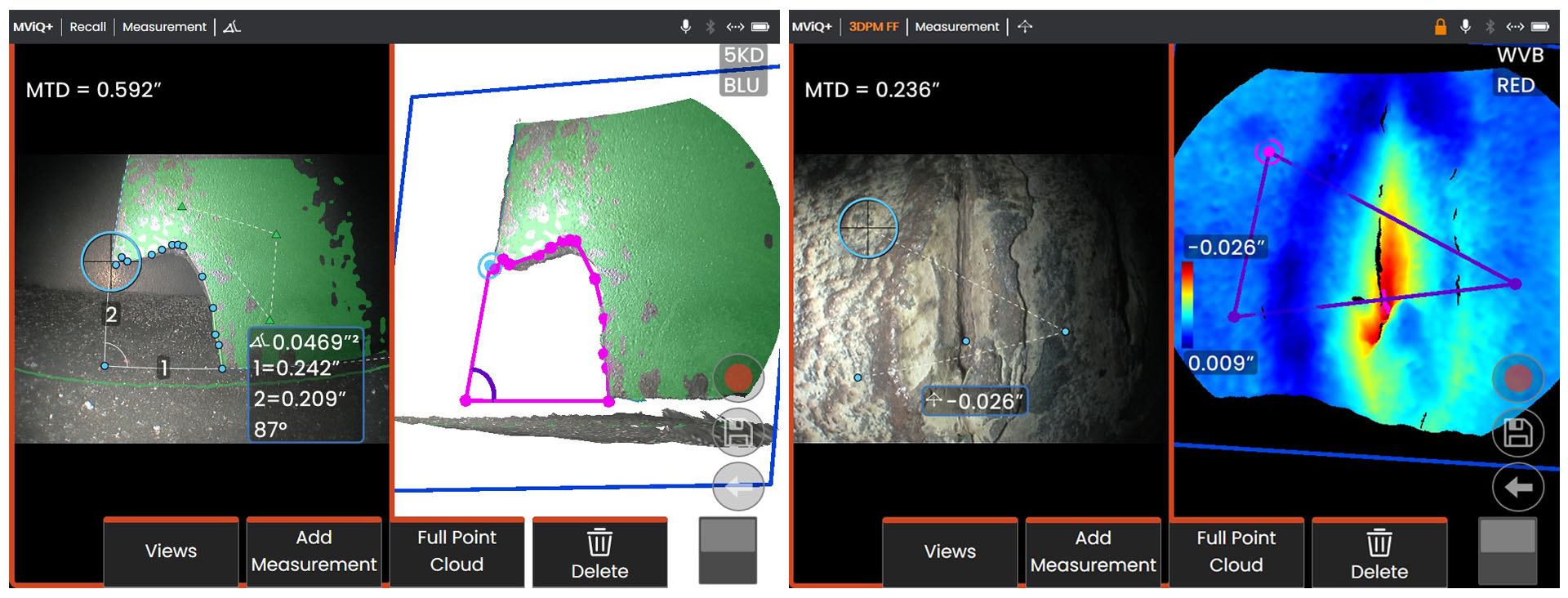 MVIQ+/XLG4+工業視頻內窺鏡在燃氣輪機中的葉片缺失材料測量及缺陷深度測量 MVIQ+/XLG4+工業視頻內窺鏡在燃氣輪機中的葉片缺失材料測量及缺陷深度測量